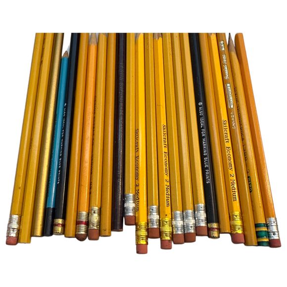 Vintage Lot of Pencils Lot of 23 total 15 unused 8 used - Picture 2 of 3